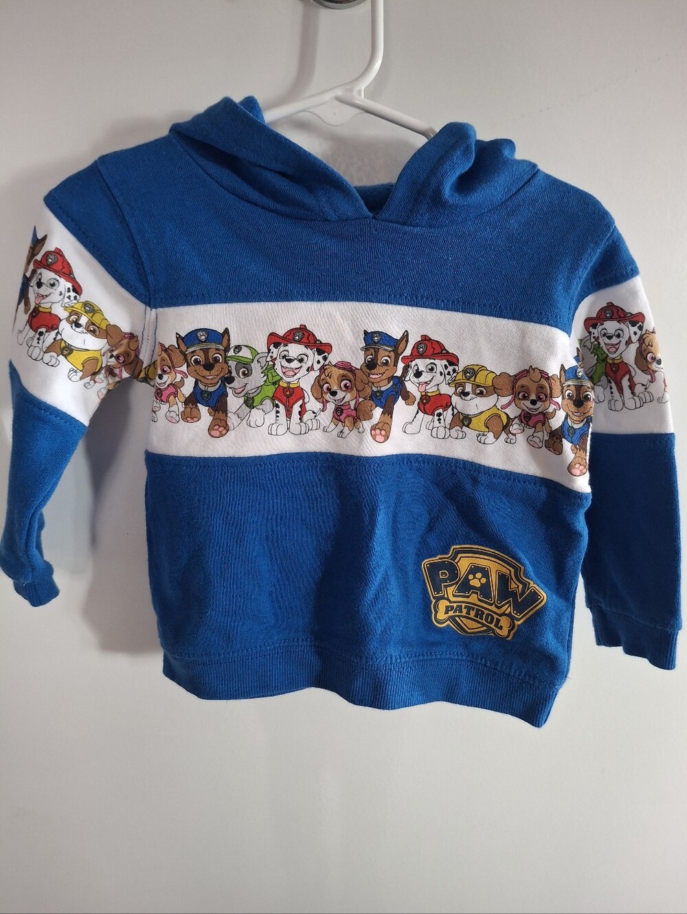 Paw Patrol Royal Blue Hoodie with Character Stripe
